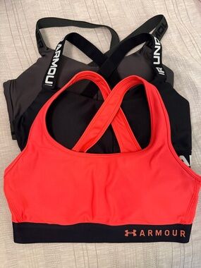 Under Armour 3 Women's Crossback Sports Bra - Black, Bright Neon,and Olive